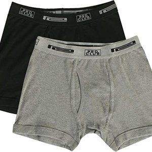 Pro Club Men's 2-Pack Comfort Soft Cotton Boxer Brief, Black/Heater Grey, 2XL